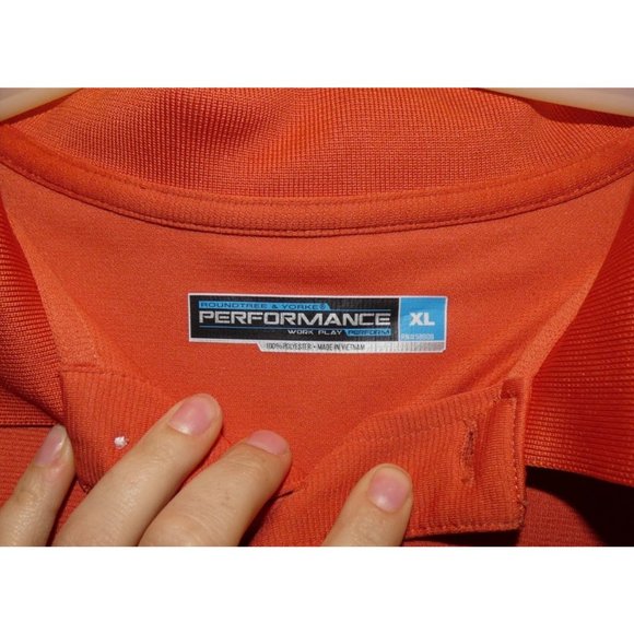 Men's Orange Gold Shirt Polo, XL, Performance Roundtree & Yorke - Picture 2 of 4